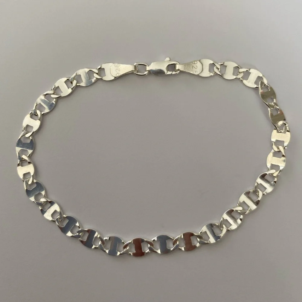 925 Silver marine 4mm bracelet